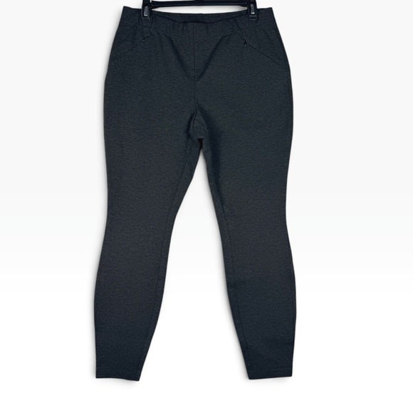 J. Jill Pants - J. Jill Ponto Leggings Womens M Gray Ponte Knit Zip Pocket Skinny Pants NWOT